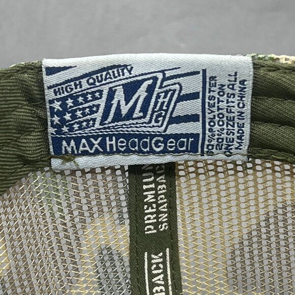 Max Headgear Woodland Camouflage Snapback Hat Camo Trucker Hunting Outdoor Mens - Picture 8 of 12